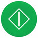 Push Button Head Marked 22mm Green