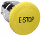 Mushroom Head Push Button Yellow 22mm