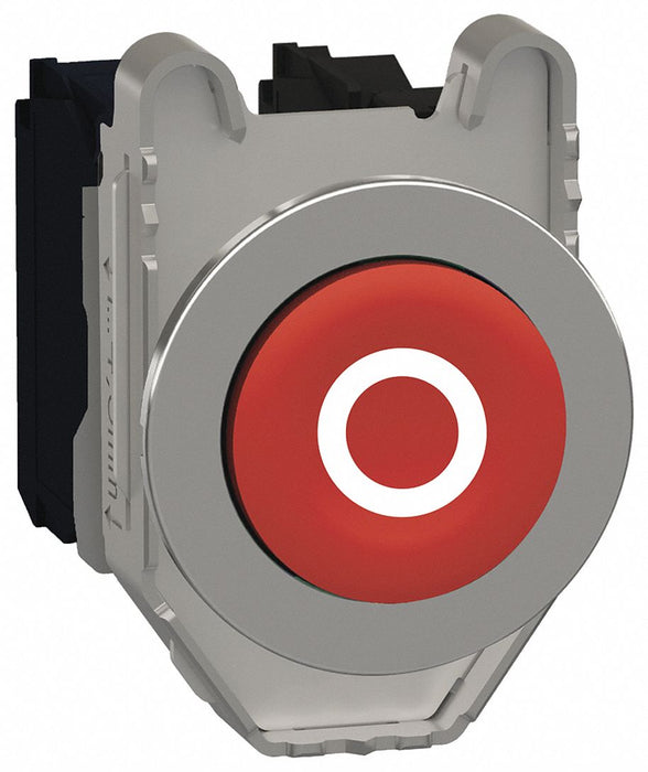 FlushPushButtnOp NonIllum Red 1NO/1NC