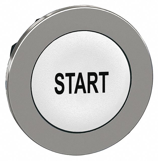 Push Button Head Marked 30mm White