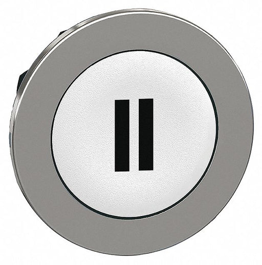 Push Button Head Marked 30mm White
