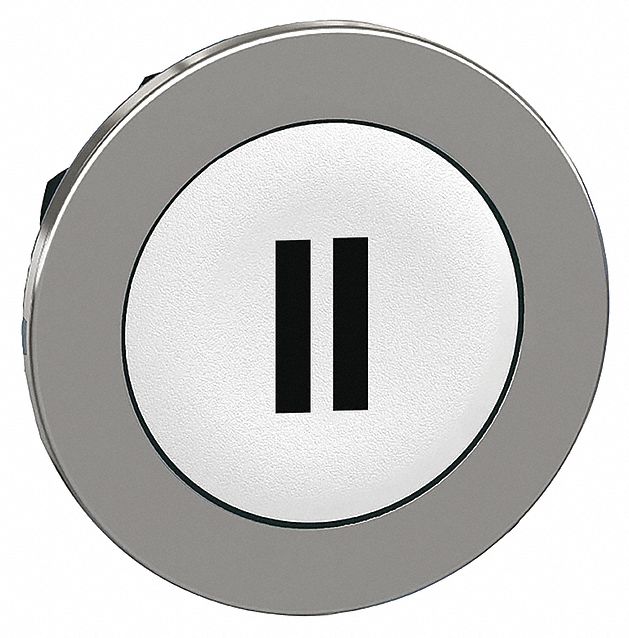 Push Button Head Marked 30mm White