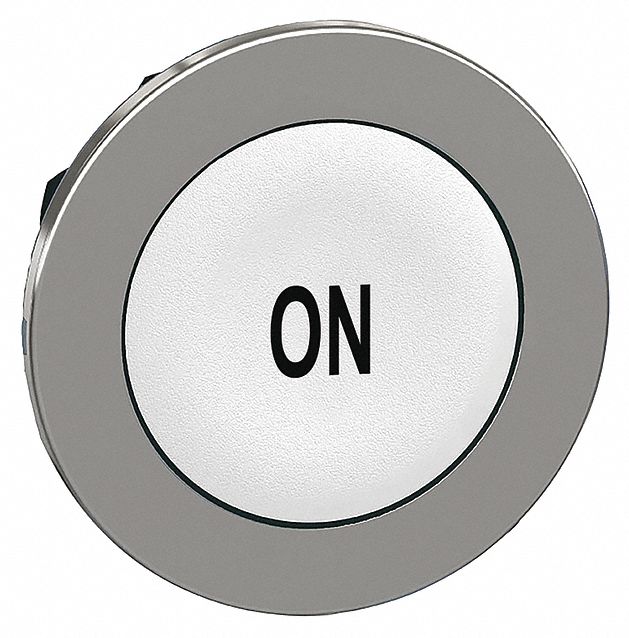 Push Button Head Marked 30mm White