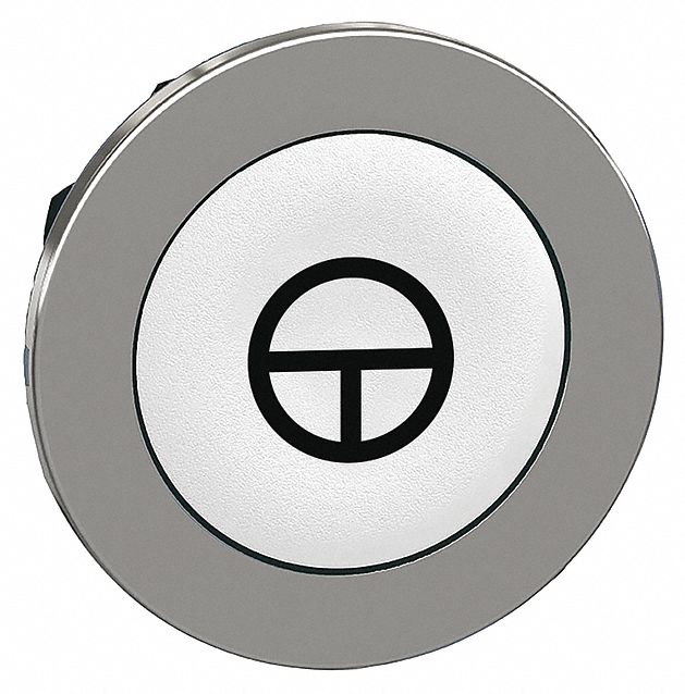 Push Button Head Marked 30mm White