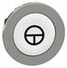 Push Button Head Marked 30mm White