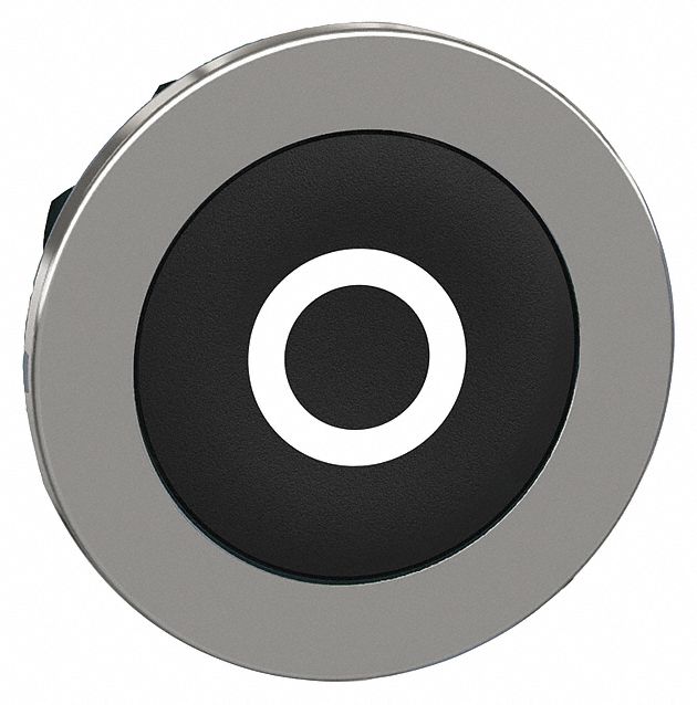 Push Button Head Marked 30mm Black