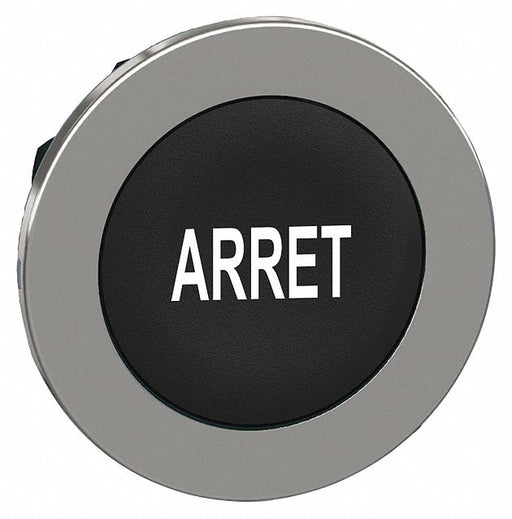 Push Button Head Marked 30mm Black