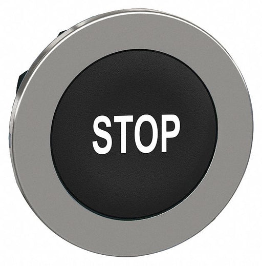 Push Button Head Marked 30mm Black