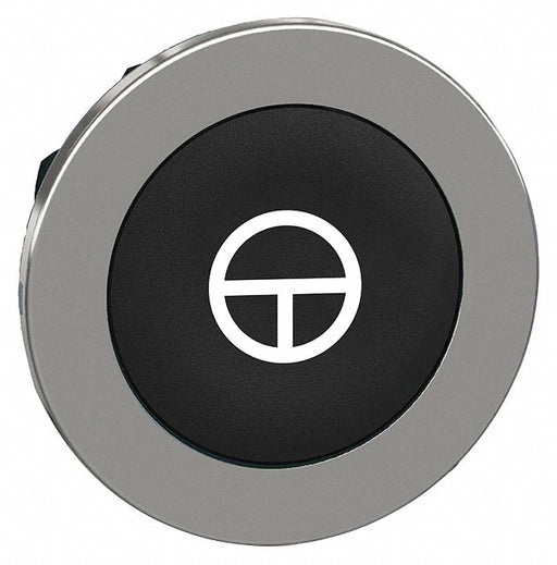 Push Button Head Marked 30mm Black