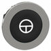 Push Button Head Marked 30mm Black