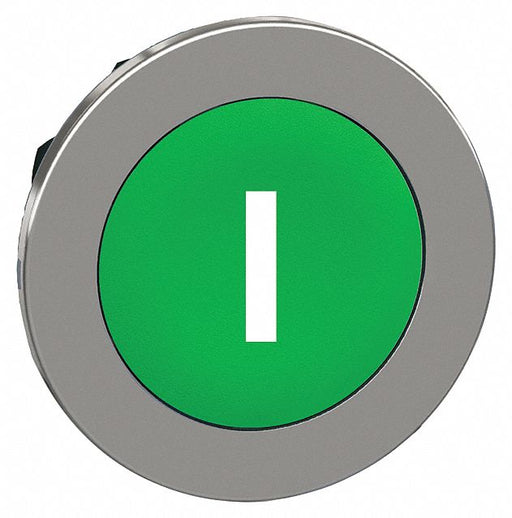 Push Button Head Marked 30mm Green