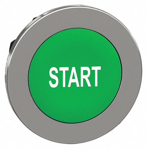 Push Button Head Marked 30mm Green