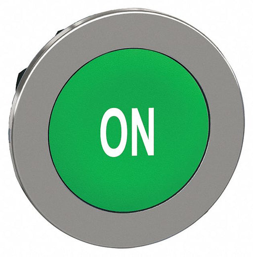 Push Button Head Marked 30mm Green