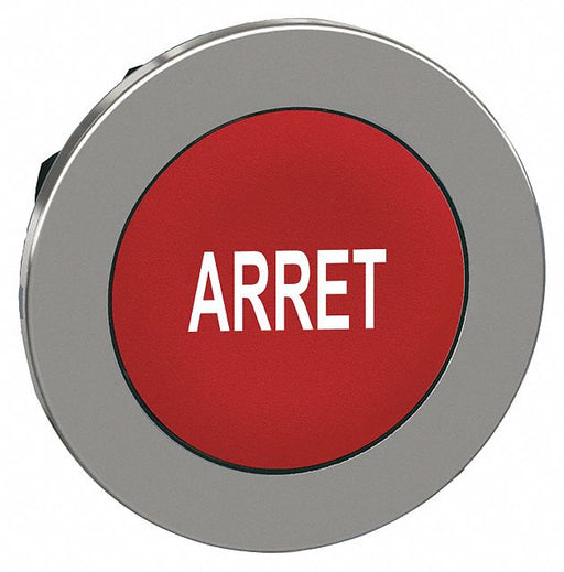 Push Button Head Marked 30mm Red