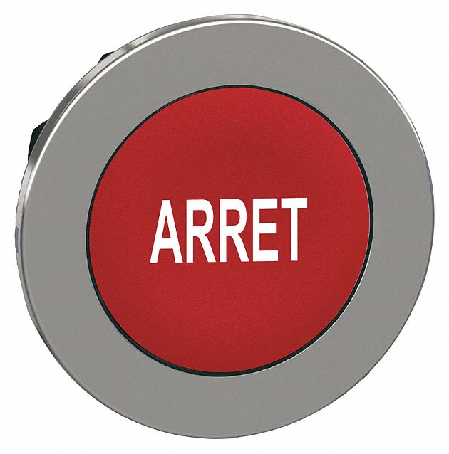 Push Button Head Marked 30mm Red