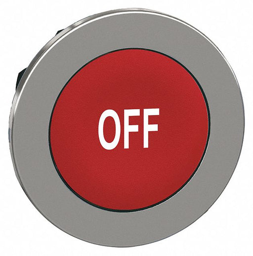 Push Button Head Marked 30mm Red