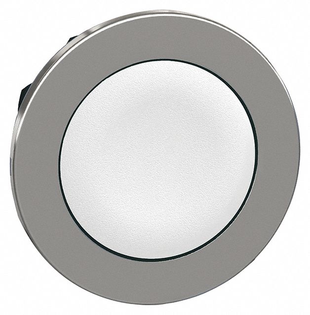 Flush Push Button White Non-Illum 30mm