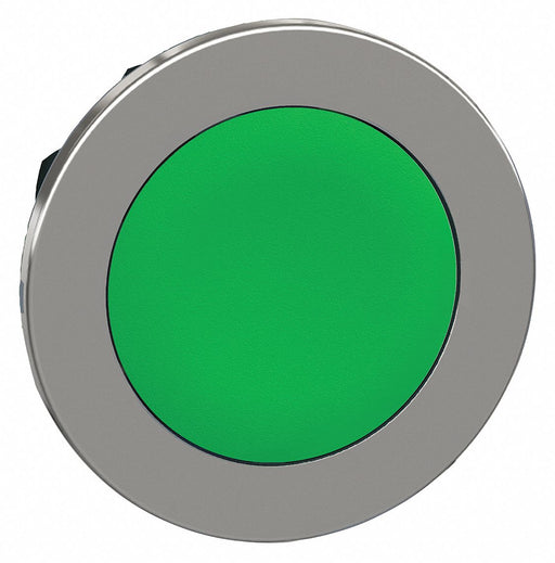 Flush Push Button Green Non-Illum 30mm