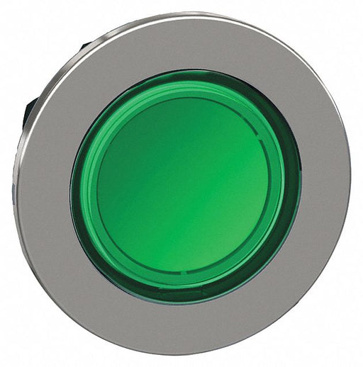 Flush Push Button Green No Lamp 30mm