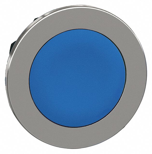 Flush Push Button Blue Non-Illum 30mm