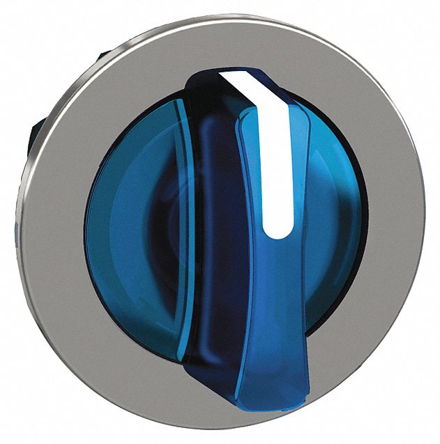 ShortHandSelectSwtch Illum Blu 3Pos 30mm