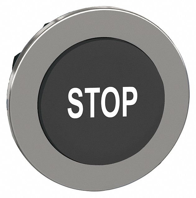 ExtendedPushButton Black Non-Illum 30mm