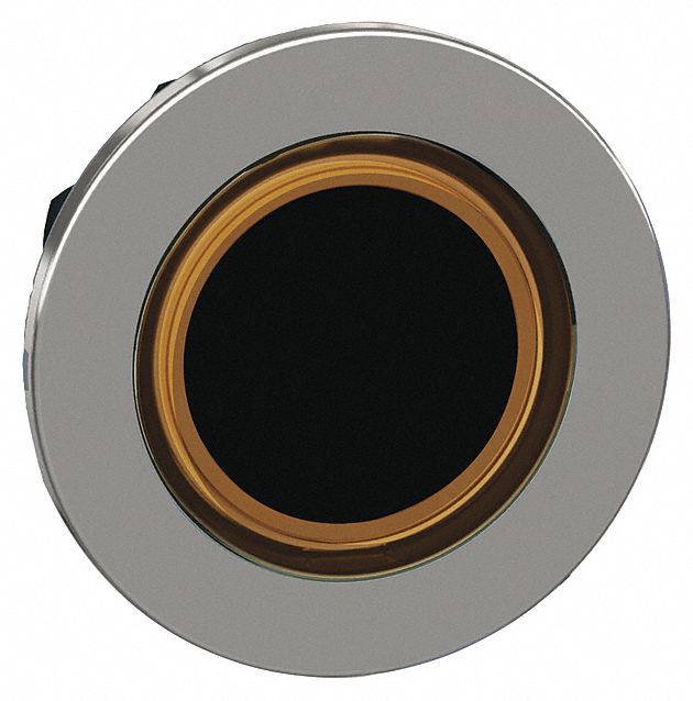 Flush Push Button Orange No Lamp 30mm