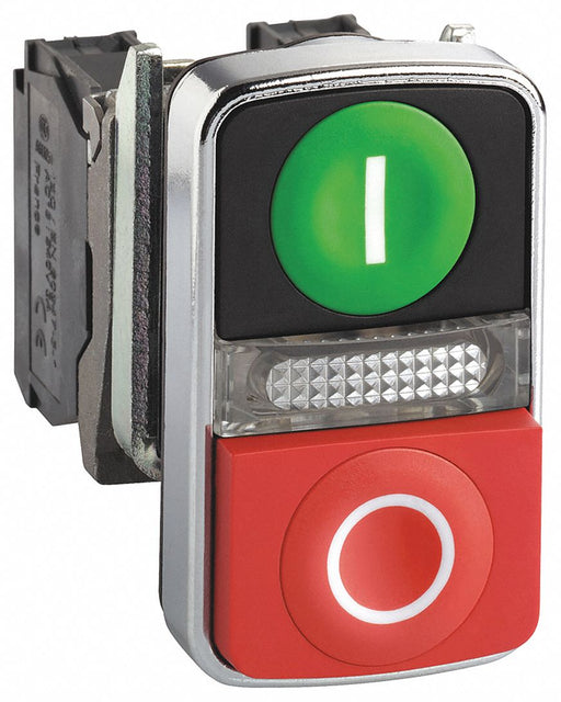 IllumPushButton FullVolt Green 1NO/1NC