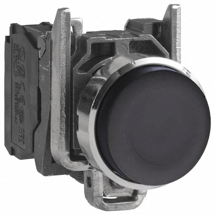 ExtendPushButtnOp NonIllum Blk 1NO