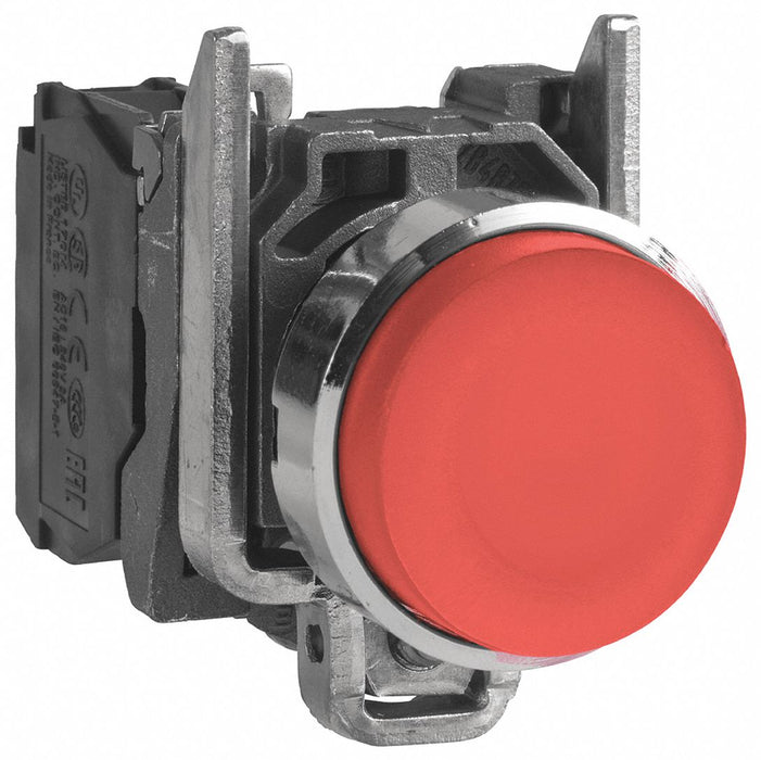 FlushPushButtonOperator NonIllum Red 1NO