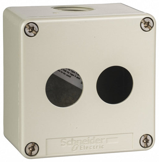 CtrlStationEnclosur 22mm 2Hole DiCstZinc