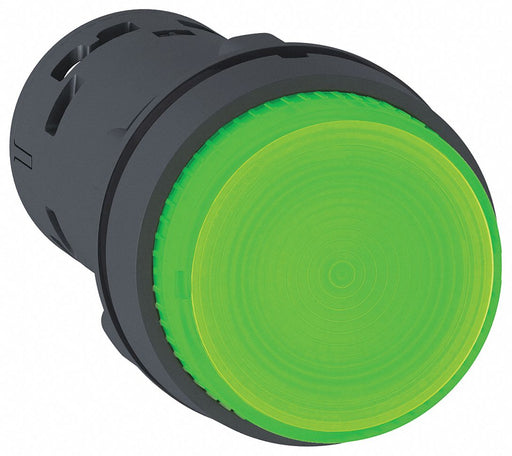Extended Push Button Green LED 22mm
