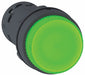 Extended Push Button Green LED 22mm
