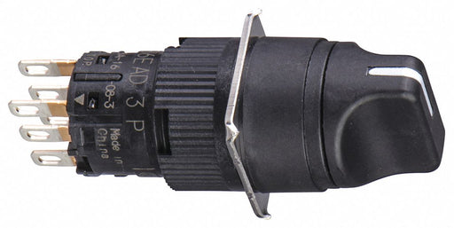 Selector Switch 2 Pos 16 mm Black