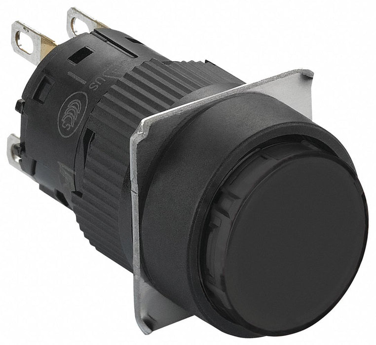 FlushPushButtonOperatr NonIllum Blk SPDT