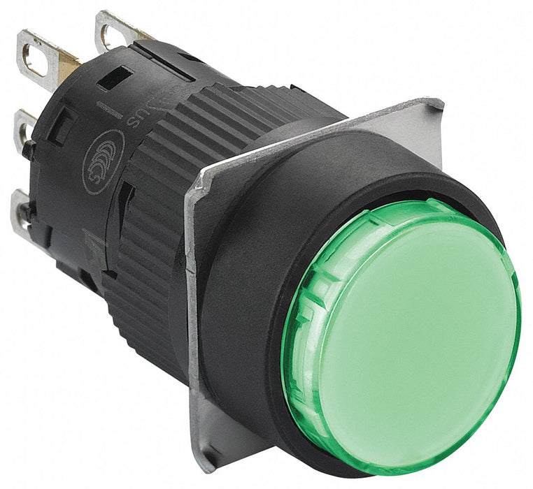 IllumPushButton FullVoltage Green SPDT