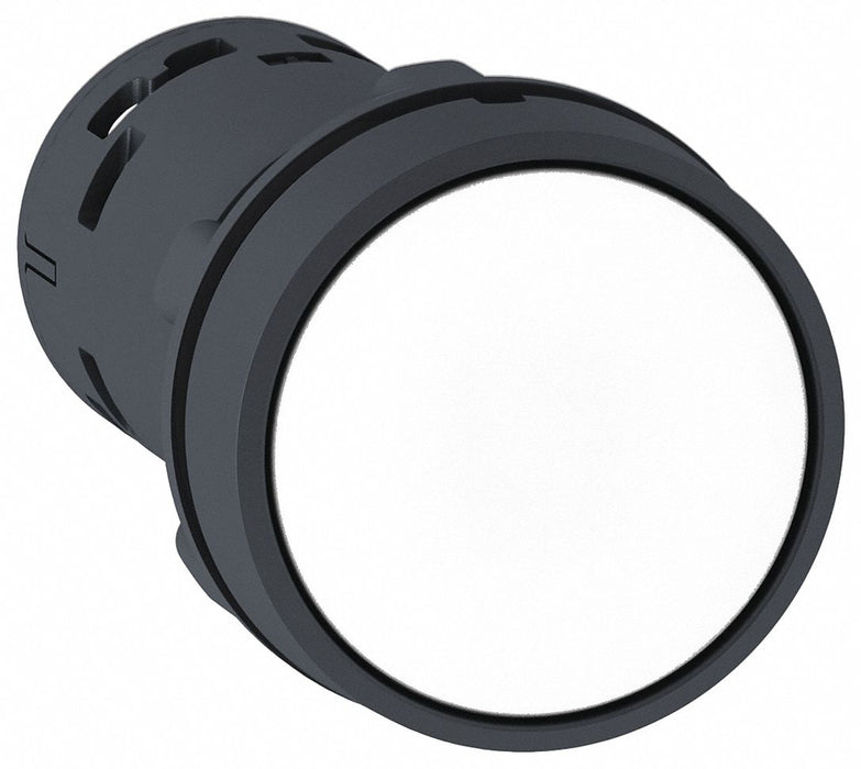 Flush Push Button White Non-Illum 22mm