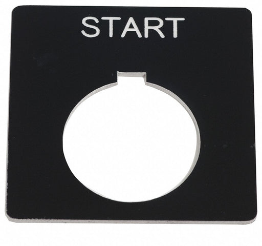 Legend Plate Start White/Black Square