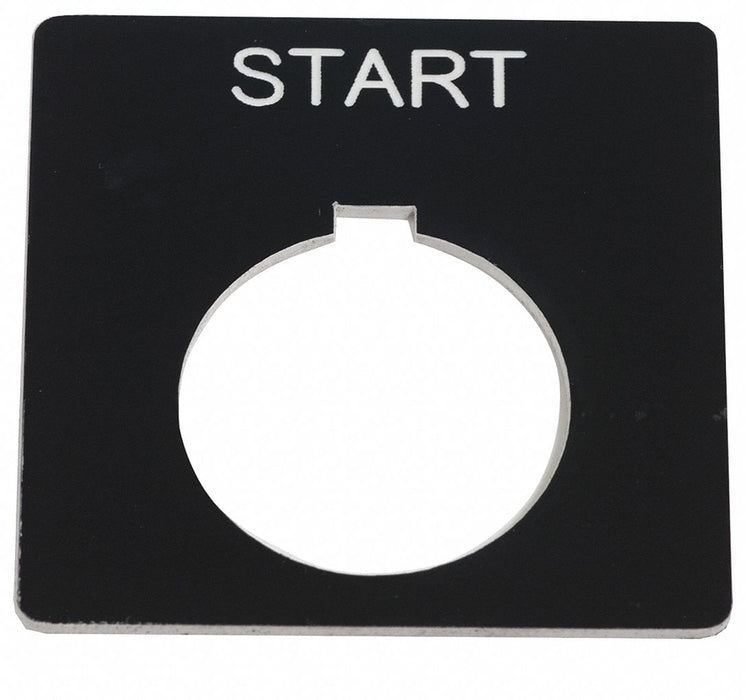 Legend Plate Start White/Black Square