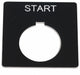 Legend Plate Start White/Black Square