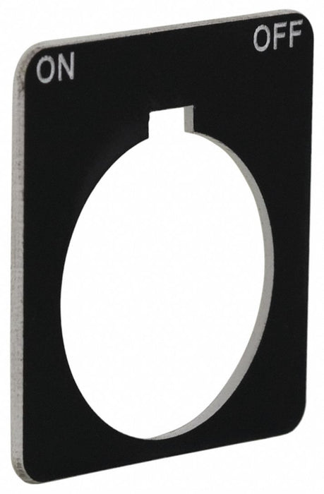 LegendPlate On-Off White/Black Square