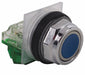 FlushPushButtonOperator NonIllum Blu 1NO