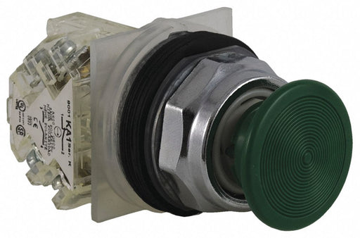 MushrmHeadPushButton NonIllum Grn SPDT