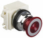 Mushroom Head Push Button Red LED 30mm
