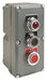 CntrlStn DeadEnd 2Buttn Blk/Rd 1Light