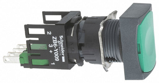 FlushPushButtonOperator NonIllum Grn 1NO