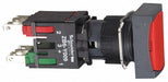FlushPushButtnOp NonIllum Red 1NO/1NC
