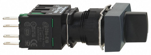 Selector Switch 2 Pos 16 mm Black
