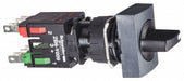 Selector Switch 3 Pos 16 mm Black
