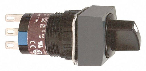 Selector Switch 2 Pos 16 mm Black
